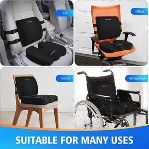New Lumbar Support Cushion Seat / Pillow w / adjustable straps